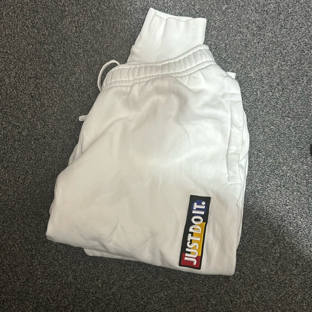 Nike white joggers